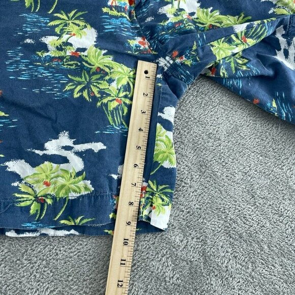 Washed Stoned & Beaten Mens Hawaiian Print Blue Casual Shorts 31 5169 - Picture 6 of 8